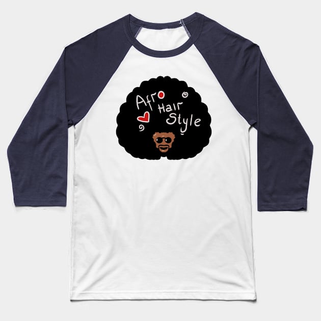 Afro hairstyle Baseball T-Shirt by RiyanRizqi